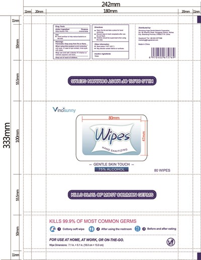 Vincisunny Hand Sanitizing Wipes (Vincisunny Hand Sanitizing Wipes)